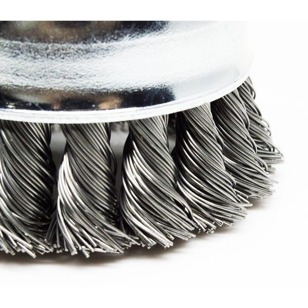 Continental Abrasives 2-3/4"x5/8"-11 Knot Wire Cup Brush - Stainless W3-023755
